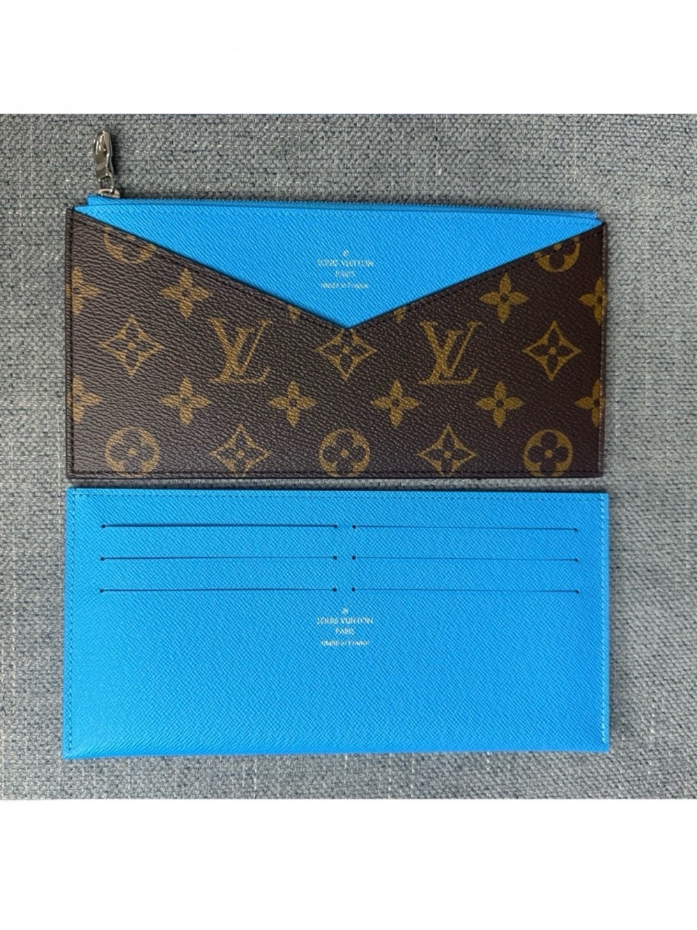Louis Vuitton Kirigami monogram/blue zippy pouch and card holder